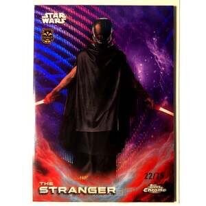 2025 Topps Chrome Star Wars Costco Variant THE STRANGER #CE-49 /75 Purple Refrac